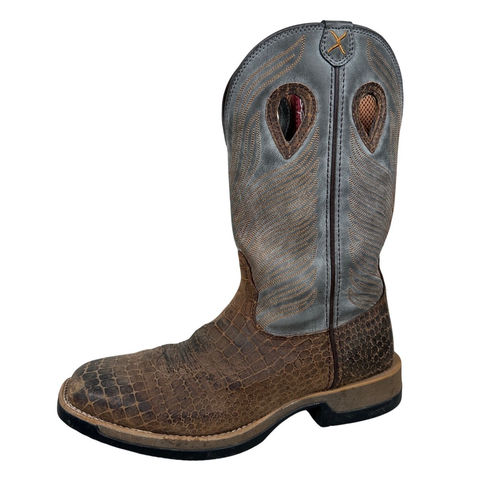 Twisted X Mens Tech X CellStretch Cowboy Boots Brown Grey MXW0003 9.5 EE